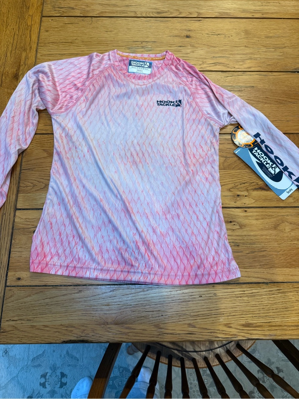 Hook & Tackle Kids' Pink Long-Sleeve Swim Coverup